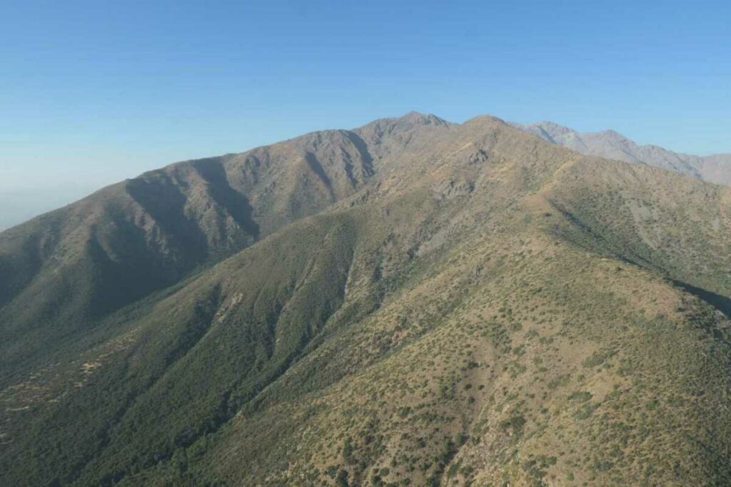 Les crêtes de la Sierra de Ramón au nord